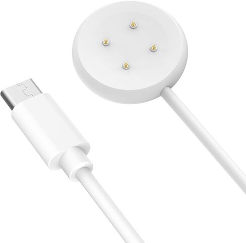 MoKo Charger Compatible with Google Pixel Watch 2/Fitbit Ace LTE Smartwatch, Magnetic Replacement Charging Dock with 3.3FT/1M USB-C Charging Cable Cord for Fitbit Versa 4/Versa 3/Sense 2/Sense, White in Saudi Arabia