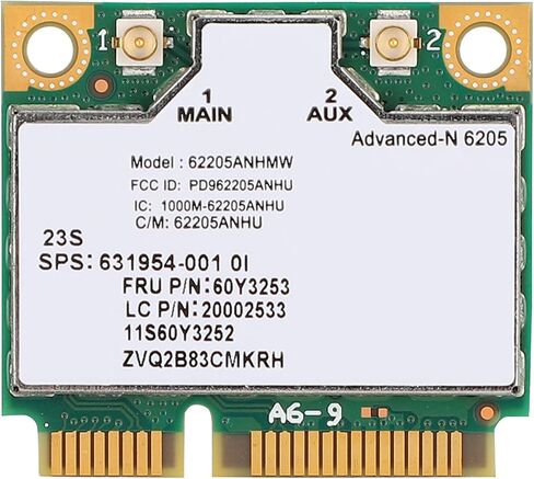 for Intel N 6205 Mini PCI E Network Card 300Mbps 2.4G 5G Dual Band for T420 T420S T420i T430 T430S T430SI T520I T520 T520 T530 T530i X220 X220s X220i for HP Card in Saudi Arabia