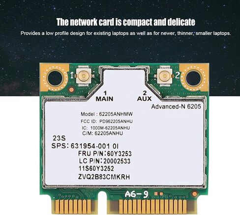 for Intel N 6205 Mini PCI E Network Card 300Mbps 2.4G 5G Dual Band for T420 T420S T420i T430 T430S T430SI T520I T520 T520 T530 T530i X220 X220s X220i for HP Card in Saudi Arabia
