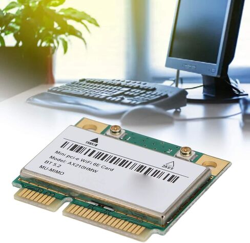 بطاقة AX210HMW Mini PCIE، بطاقة كمبيوتر محمول Wi-Fi 6E، وحدة ثلاثية الموجات 2.4G/5G/6G لأجهزة الكمبيوتر المحمول، 802.11A/B/G/N/AC/AX، بلوتوث 5.2، MU-MIMO in Kuwait