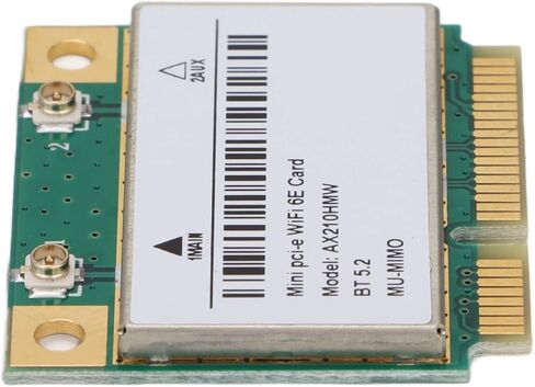 بطاقة AX210HMW Mini PCIE، بطاقة كمبيوتر محمول Wi-Fi 6E، وحدة ثلاثية الموجات 2.4G/5G/6G لأجهزة الكمبيوتر المحمول، 802.11A/B/G/N/AC/AX، بلوتوث 5.2، MU-MIMO in Kuwait