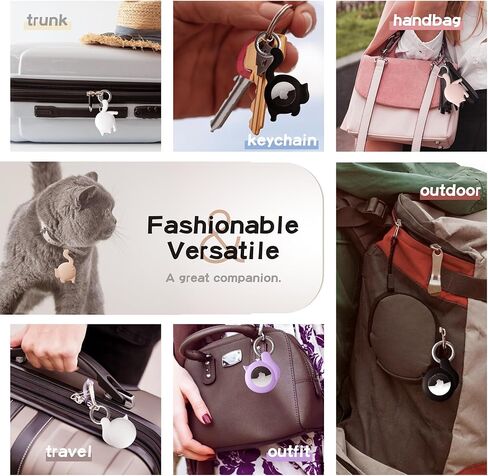 4 عبوات من حامل بطاقات الهواء المتوافقة مع AirTag، حافظة بطاقات هوائية واقية من السيليكون مضادة للماء ومضادة للصدمات مع سلسلة مفاتيح، مقاومة للخدش لتتبع الحيوانات الأليفة، والأطفال، والحقائب، والمفاتيح، والأمتعة، وردي in Kuwait