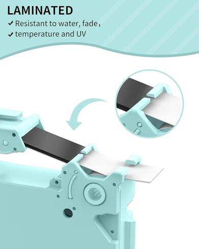 6 عبوات D210S H1100 E1000 D480BT P3200 شريط صانع الملصقات 12 مم 0.47 بوصة شريط مصفح متعدد الألوان أسود على أبيض/أرجواني فاتح/أزرق فاتح/وردي فاتح/أخضر نعناعي/شفاف لـ PT-D210 H110 D220 in Kuwait