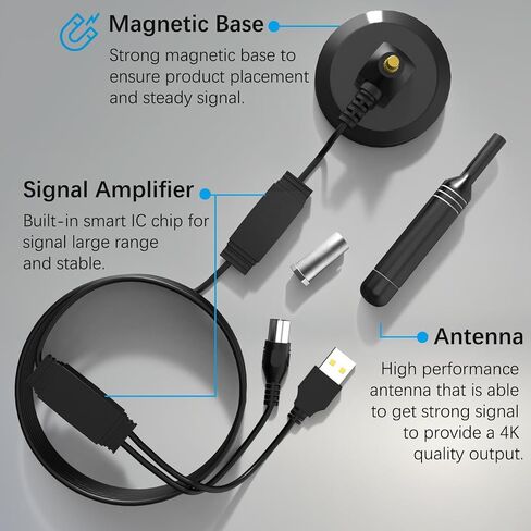 TV Antenna, Upgraded TV Antenna for Smart TV Indoor Outdoor, 4K 1080P HD Digital Antenna for Local Channels, 360° Signal Reception UP to 300 Miles - 16.40FT Coax HDTV Cable in Saudi Arabia