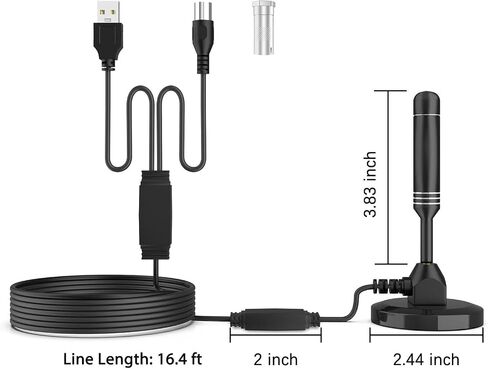 TV Antenna, Upgraded TV Antenna for Smart TV Indoor Outdoor, 4K 1080P HD Digital Antenna for Local Channels, 360° Signal Reception UP to 300 Miles - 16.40FT Coax HDTV Cable in Saudi Arabia