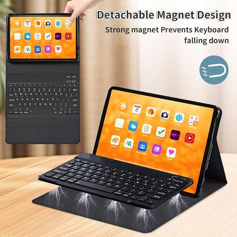 حافظة لوحة مفاتيح لجهاز iPad 9th/8th/7th Generation 10.2 بوصة، لوحة مفاتيح بلوتوث لاسلكية قابلة للفصل، غطاء واقٍ من جلد البولي يوريثان مع حامل قلم رصاص لجهاز iPad 10.2 2021/2020/2019، Dragonfly in Kuwait