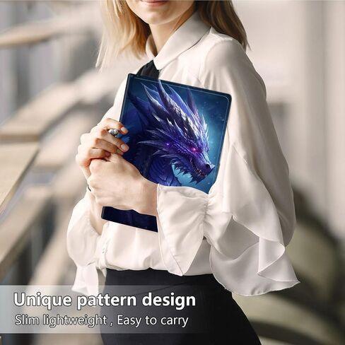 Keyboard Case for iPad 9th/8th/7th Generation 10.2 inch, Detachable Wireless Bluetooth Keyboard Slim PU Leather Protective Cover with Pencil Holder for iPad 10.2 2021/2020/2019, Purple Dragon in Saudi Arabia