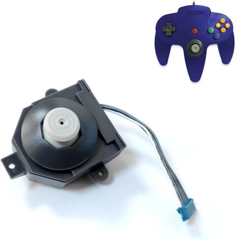 عصا التحكم tzxkqmil N64 التناظرية لجهاز التحكم السلكي نينتندو 64، استبدال وحدة زر مستشعر عصا الإبهام 360 درجة أجزاء إصلاح قبضة الإبهام in Kuwait