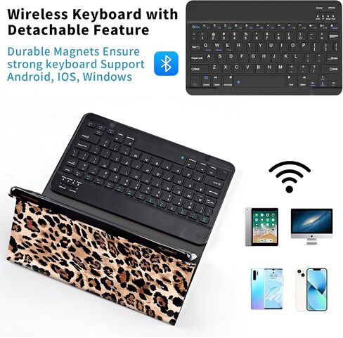 Keyboard Case for iPad 9th/8th/7th Generation 10.2 inch, Detachable Wireless Bluetooth Keyboard Slim PU Leather Protective Cover with Pencil Holder for iPad 10.2 2021/2020/2019, Purple Dragon in Saudi Arabia