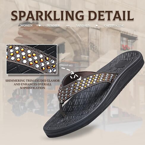 RIKANR Womens Flip Flops, Plantar Fasciitis Sandals for Flat Feet Dressy Comfortable Casual Sandals Walking with Arch Support Thong Flip Flops Beach Sandals Summer in Saudi Arabia