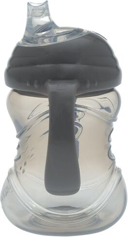 كوب تدريب Nuby No-Spill Grip N' Sip بسعة 10 أونصة مع فوهة سيليكون مرنة ناعمة، مقبضين مع ميزة قفل Clik-It، عبوتان، 4+M، ألوان محايدة in Saudi Arabia
