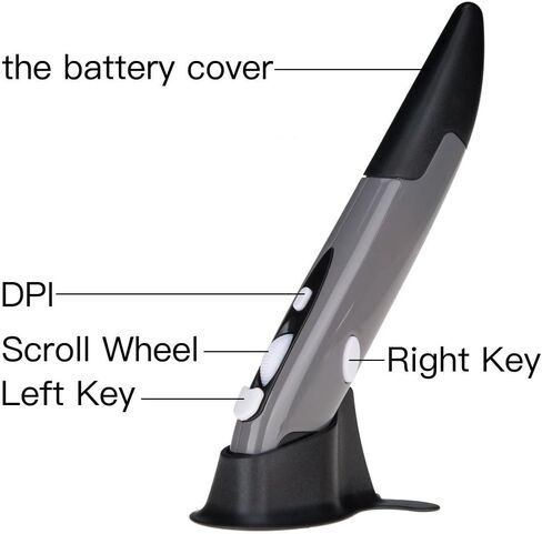 lychee Wireless Optical Pocket Pen Mouse, 2.4GHZ USB Wireless Optical Pen Mouse 800/1200/1600 DPI Adjustable Handwriting Mini Mice for PC Laptop Notebook Computer Mac (Blue) in Saudi Arabia