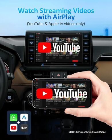 محول Android Auto اللاسلكي 3 في 1، محول CarPlay اللاسلكي مع AirPlay، محول Android Auto اللاسلكي ومحول Apple Car Play للسيارات السلكية من المصنع من عام 2016، التوصيل والتشغيل، التحديث عبر الإنترنت in Saudi Arabia