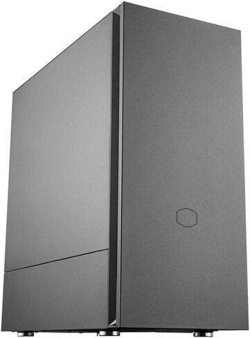 Cooler Master Silencio S600 ATX Mid-Tower، لوحة جانبية فولاذية مبللة بالصوت، لوحة أمامية قابلة للعكس، قارئ بطاقة SD، ومراوح PWM Silencio FP مقاس 120 × 2 in Kuwait