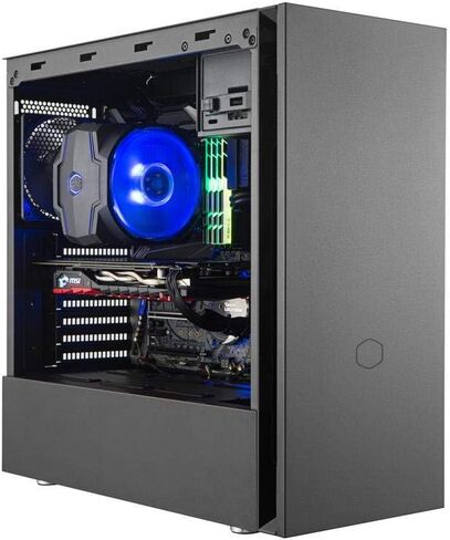Cooler Master Silencio S600 ATX Mid-Tower، لوحة جانبية فولاذية مبللة بالصوت، لوحة أمامية قابلة للعكس، قارئ بطاقة SD، ومراوح PWM Silencio FP مقاس 120 × 2 in Kuwait