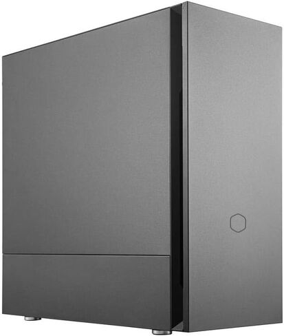 Cooler Master Silencio S600 ATX Mid-Tower، لوحة جانبية فولاذية مبللة بالصوت، لوحة أمامية قابلة للعكس، قارئ بطاقة SD، ومراوح PWM Silencio FP مقاس 120 × 2 in Kuwait