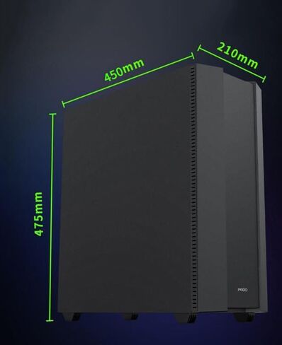 BD-1 Airflow ATX Mid-Tower Case, Multi-HDD Drive Server Case, Support ATX/ITX/M-ATX Motherboard, 3 SSD Positon, with 10 HDD Brackets-Black with 120mm*2 RGB Fans in Saudi Arabia