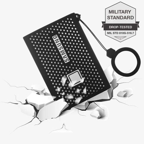 حافظة تخزين من السيليكون للسفر لهاتف Samsung T7 Touch Portable SSD 500GB 1TB 2TB محركات الأقراص الصلبة الخارجية (أسود) in Kuwait