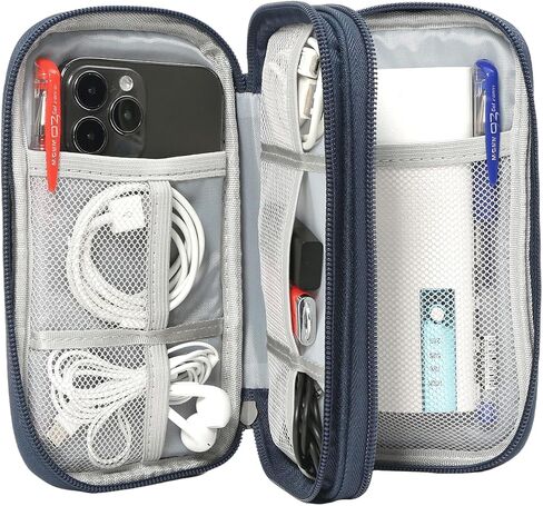 Travel Accessories for Men, Electronics Organizer Portable Cable Organizer Bag, Electronics Accessories Organizer Case for Cable, Cord, Charger, Phone, Power Bank, Earphone (Black, Large) in Saudi Arabia