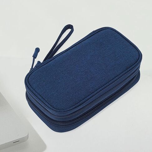 Travel Accessories for Men, Electronics Organizer Portable Cable Organizer Bag, Electronics Accessories Organizer Case for Cable, Cord, Charger, Phone, Power Bank, Earphone (Black, Large) in Saudi Arabia