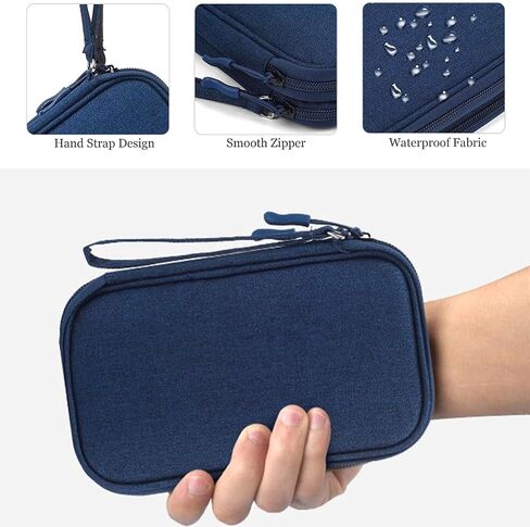 Travel Accessories for Men, Electronics Organizer Portable Cable Organizer Bag, Electronics Accessories Organizer Case for Cable, Cord, Charger, Phone, Power Bank, Earphone (Black, Large) in Saudi Arabia