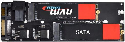 Cablecc PCI Express PCI-E 3.0 & Dual SATA إلى NGFF NVME MSATA M-Key B/M-Key SSD محول بطاقة 3in1 in Saudi Arabia
