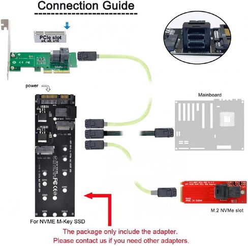 Cablecc PCI Express PCI-E 3.0 & Dual SATA إلى NGFF NVME MSATA M-Key B/M-Key SSD محول بطاقة 3in1 in Saudi Arabia