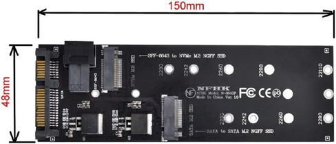 Cablecc PCI Express PCI-E 3.0 & Dual SATA إلى NGFF NVME MSATA M-Key B/M-Key SSD محول بطاقة 3in1 in Saudi Arabia