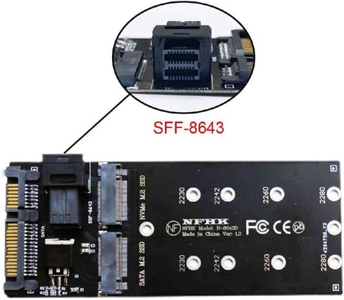 Cablecc PCI Express PCI-E 3.0 & Dual SATA إلى NGFF NVME MSATA M-Key B/M-Key SSD محول بطاقة 3in1 in Saudi Arabia