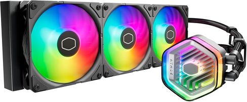 Cooler Master MasterLiquid Atmos 360 Black Watercooler CPU - AIO Watercooling Kit, Dual Chamber Pump, Sickleflow 120 Edge Fans, ARGB Gen 2, Brackets LGA1700 & AM5 in Saudi Arabia