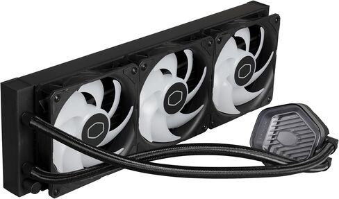 Cooler Master MasterLiquid Atmos 360 Black Watercooler CPU - AIO Watercooling Kit, Dual Chamber Pump, Sickleflow 120 Edge Fans, ARGB Gen 2, Brackets LGA1700 & AM5 in Saudi Arabia