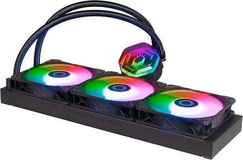Cooler Master MasterLiquid Atmos 360 Black Watercooler CPU - AIO Watercooling Kit, Dual Chamber Pump, Sickleflow 120 Edge Fans, ARGB Gen 2, Brackets LGA1700 & AM5 in Saudi Arabia