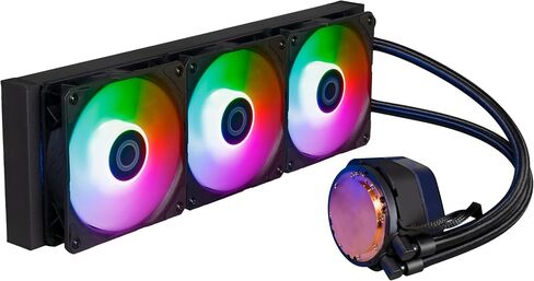 Cooler Master MasterLiquid Atmos 360 Black Watercooler CPU - AIO Watercooling Kit, Dual Chamber Pump, Sickleflow 120 Edge Fans, ARGB Gen 2, Brackets LGA1700 & AM5 in Saudi Arabia
