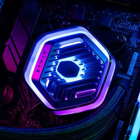 Cooler Master MasterLiquid Atmos 360 Black Watercooler CPU - AIO Watercooling Kit, Dual Chamber Pump, Sickleflow 120 Edge Fans, ARGB Gen 2, Brackets LGA1700 & AM5 in Saudi Arabia