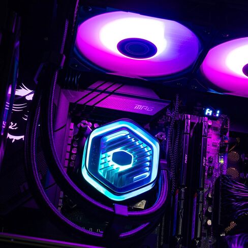 Cooler Master MasterLiquid Atmos 360 Black Watercooler CPU - AIO Watercooling Kit, Dual Chamber Pump, Sickleflow 120 Edge Fans, ARGB Gen 2, Brackets LGA1700 & AM5 in Saudi Arabia