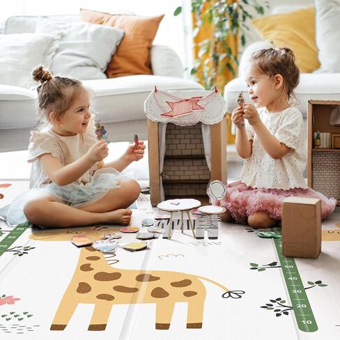 Baby Play Mat for Floor,79" x 71"Extra Large Foam Play Mats,Foldable Play Mat,Waterproof Anti-Slip Floor Playing Mats for Babies,Toddlers,Infants,Reversible Baby Crawling Mat for Indoor and Outdoor in Saudi Arabia