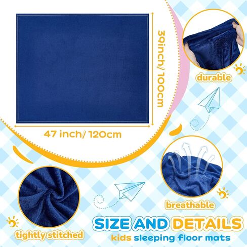 6 Sets Rainbow Rest Mats for Kids Include 6 Pcs Rainbow Rest Mat Floor Mats and 6 Pcs Children's Nap Blanket Polyester Soft Blanket 2 Colors for Kids Toddlers Daycare Furniture Supplies in Saudi Arabia