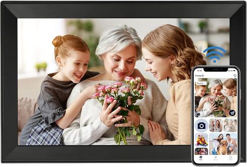 32GB Digital Picture Frame Hyjoy WiFi Digital Photo Frame 15.6 Inch with IPS FHD Touch Screen, Auto-Rotate Function, Easy Setup to Share Photos or Videos from Anywhere via AiMOR App in Saudi Arabia