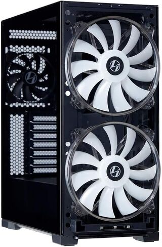 حافظة كمبيوتر LIAN LI LANCOOL 215 E-ATX، حافظة كمبيوتر ألعاب RGB تتميز بتدفق هواء عالي مع مراوح ARGB 2x200 مم ومروحة 1x120 مم مثبتة مسبقًا ولوحة أمامية شبكية، هيكل برج متوسط ​​من الزجاج المقسى (أسود) in Kuwait