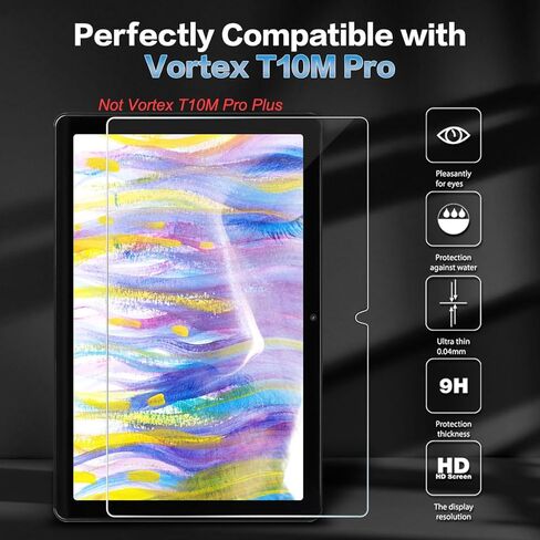 واقي شاشة من الزجاج المقسى لـ Vortex T10M Pro للكمبيوتر اللوحي VORTEX T10M Pro مقاس 10.1 بوصة [عبوتان] in Kuwait