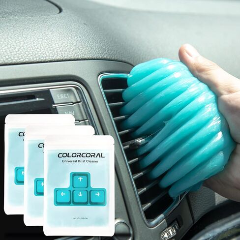 COLORCORAL Cleaning Gel Universal Cleaning Gel for Keyboards, Car Dash, Printers, Calculators, Speakers, Air-conditioners and Other Appliances (3 Pack) in Saudi Arabia