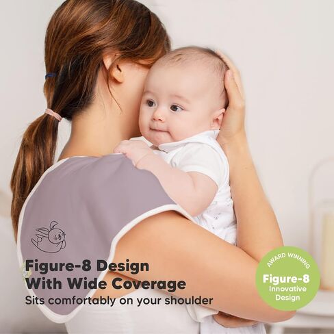 KeaBabies 8-Pack Organic Baby Bibs for Boy, Girl and 5-Pack Organic Burp Cloths for Baby Boys and Girls - Drool Bibs for Baby Boy - Ultra Absorbent Burping Cloth, Burp Clothes - Bibs for Baby Girl in Saudi Arabia