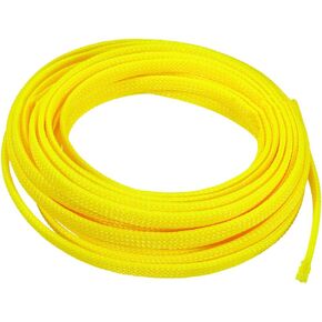 uxcell Expandable Sleeving, 1/4-inch 16ft Cable Sleeve, Yellow