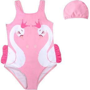 Toddler Girls One-piece Swimsuit, Breathable Baby Cute Swimwear, Small Middle Child Clothes Swimming