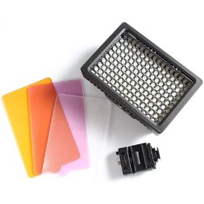 LED Digital Video Light of 160 LEDs 5600K Video Kit includes Rotating Cold Shoe Mount and 3 Filters for Canon, Nikon, Sony, Pentax, Sigma, Fuji, Olympus, Panasonic, JVC, Samsung Cameras, Camcorders