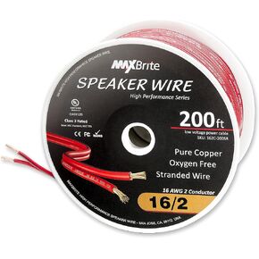 200 ft. 16 Gauge Stranded Flexible Dual Conductor Bonded Zip Cord Wire, Oxygen Free Pure Copper - UL Listed Class 2 in Kuwait