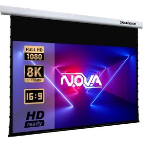 NovaScreen Spectrum Tab-Tension, 100-inch, Active 3D 1080 8K Ultra HD [16:9]. Electric Motorized Projector Screen, Indoor/Outdoor Projector Movie Screen for Home Theater.…