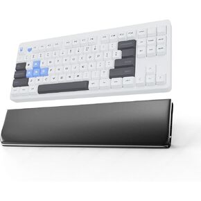 Aluminum TKL Keyboard Wrist Rest, Ergonomic Aluminum Mechanical Keyboard Wrist Pad, Hard Palm Rest for Comfortable Typing (14.2in, Black)