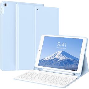 حافظة لوحة مفاتيح لجهاز iPad الجيل السادس / الخامس (موديل 2018 2017)، حافظة لوحة مفاتيح مقاس 9.7 بوصة لجهاز iPad Air 2/Air مع حامل أقلام، حافظة لوحة مفاتيح لاسلكية قابلة للفصل، خاصية النوم التلقائي، أخضر داكن in Saudi Arabia