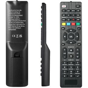 Universal TV Remote Control is Suitable for LED Smart TVS of LG/Samsung/Sony/Philips/Panasonic/Sharp/Toshiba/Hitachi/VIZIO/TCL/JVC/Hisense and Other Brands